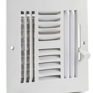 EZ-FLO 16177 6 in. x 6 in. White Steel Ceiling Vent-0