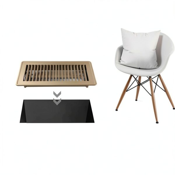 Floor Vent Cover VOISEN Steel Walkable Register 4x10 Brown 6 Piece-5