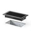 BYEWIRE 2x10 Black Steel Floor Vent Cover 2 Pack – Rust-Resistant Dual-2