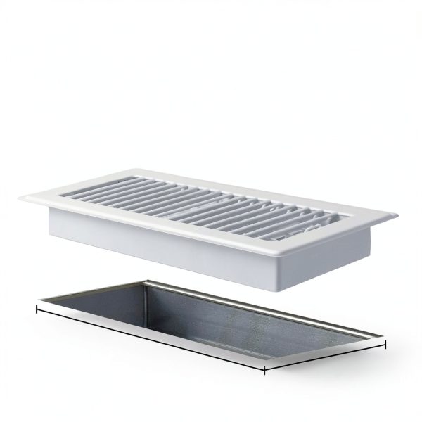 HQZHQZ Floor Vent Cover 4x10 White 4Pack Steel Register-4