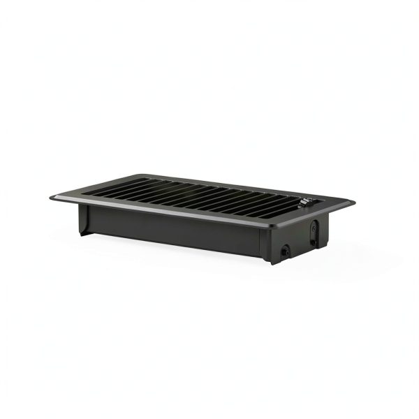 BYEWIRE 2x10 Black Steel Floor Vent Cover 2 Pack – Rust-Resistant Dual-6