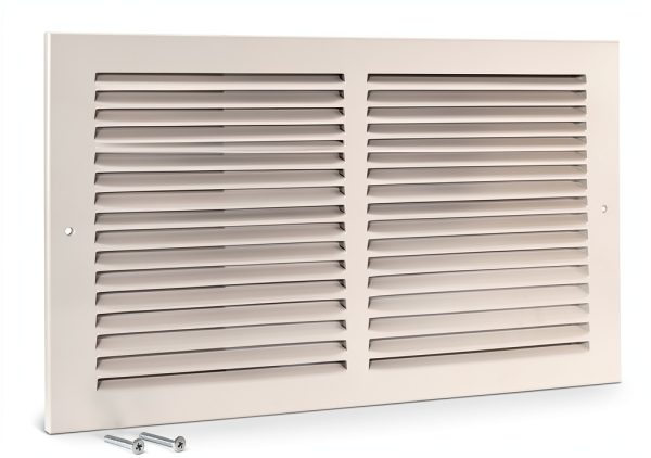 EZ-FLO Grille Return Air Vent 14x6 in Wall Mount Powder Coated-0