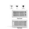 HQZHQZ Floor Vent Cover 4x10 White 4Pack Steel Register-3