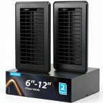 6X12 Floor Vent Covers BYEWIRE Steel Black 2-Pack Register-0
