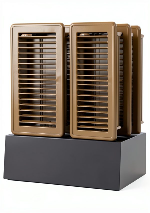 Floor Vent Cover VOISEN Steel Walkable Register 4x10 Brown 6 Piece-0