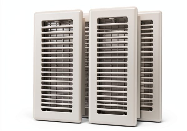 HQZHQZ Floor Vent Cover 4x10 White 4Pack Steel Register-0