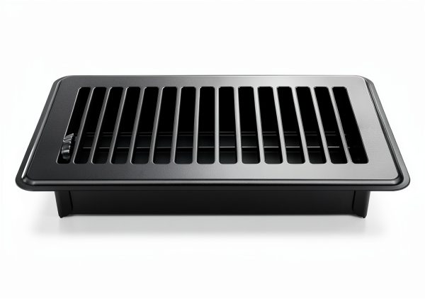 BYEWIRE 2x10 Black Steel Floor Vent Cover 2 Pack – Rust-Resistant Dual-4